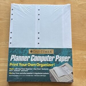 Day-Timer Planner Computer Paper Print Your Own Organizer Item 29000